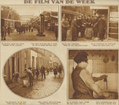 872450 Collage van 4 foto's betreffende de jaarbeurs en Wijk C te Utrecht, in de nieuwe rubriek 'DE FILM VAN DE WEEK', ...